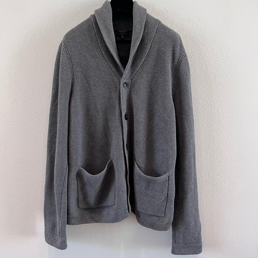 Cozy Rag & Bone Shawl Collar Cardigan Sweater Size XXL